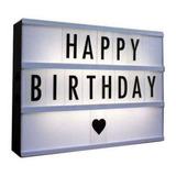 Letreiro Quadro Led Light Box Painel A4 96 Letras Recado