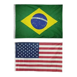 Lindas Bandeiras Oficiais Brasil + Usa