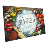 Lindo Quadro Em Canvas Pizza Decoração