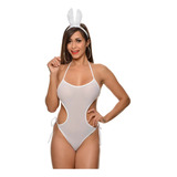Lingerie Coelhinha Body Coelha Transparente