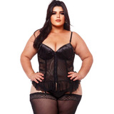 Lingerie Plus Size Corpete Espartilho Corselet