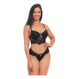 Lingerie Sensual Plus Size Kit Sutiã Calcinha Fio Sexy Luxo