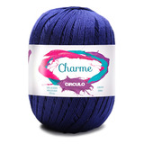 Linha Charme Círculo 150gr Crochê Tricô 100% Algodão 396mts Cor Anil Profundo