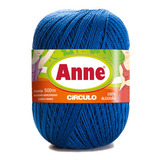 Linha De Crochê Anne Novelo 500m Tricô Variação De Cores Cor 2829 - Azul Bic