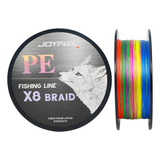 Linha De Pesca Multifilamento 8 Fio 500m Carretel Joyfox 8x Multicolorida 0.323mm 50lb