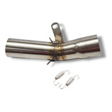 Link Pipe Zx6r Curto Flutuante Inox 51mm Ninja Zx6 Curva Zx6
