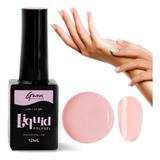 Liquid Polygel Led Uv Gel Manutenção Unhas Fibra Manicure Cor Pink Nude