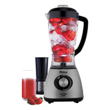 Liquidificador Philco Inox Filter 900w Preto Cor Prata/preto 220v
