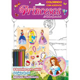 Livro: Princesas - Colorindo Com Adesivos,