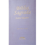 Livro Bíblia Sagrada Letra Gigante Lilás