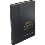 Livro Bíblia Sagrada Slim - Capa Em Couro Legítimo Preta