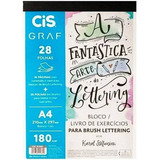 Livro Cis Bloco De Exercicios Lettering A4 180g/m 28 Folhas