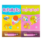 Livro De Colorir Com Água Educativo Alfabeto E Números Aquab
