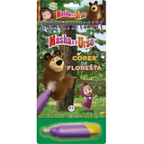 Livro De Colorir Com Água Masha E O Urso - Cores Da Floresta - Aqua Book