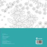 Livro De Colorir Jardim De Flores - Arteterapia Antiestresse Tamanho Grande 27x27cm E Páginas Brancas