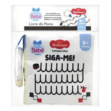 Livro De Pano Com Chocalho Baby Montessori Contrastes Fofos! Siga-me