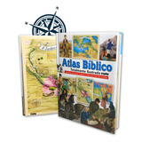 Livro Grande: Atlas Bíblico Para Adolescentes Estudos Da Bíblia Ilustrada Completa Velho E Novo Testamento -capa Dura Texturizada 