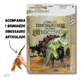 Livro Infantil Criança Com Brinquedo Mundo Dos Dinossauros Estegossauro