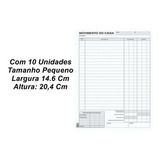 Livro Movimento Caixa Pequeno 100 Folhas Pct. C/ 10 Tilibra Cor Branco