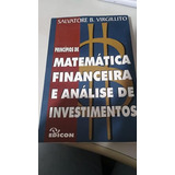 Livro Princípios De Matemática Financeira E Analise De Investimentos - Salvatore B Virgillito
