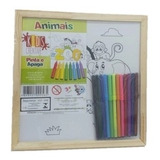 Livro Tela Pinta Apaga Animais Bate Bumbo