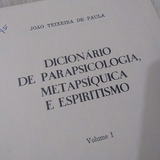 Livros Dicionário De Parapsicologia , Metapsíquica E Espirit