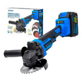 Lixadeira Esmerilhadeira Angular 48v 25 Peças 2 Baterias Cor Azul Frequência 50 Hz / 60 Hz 110v/220v