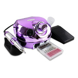 Lixadeira Motor Elétrica Unhas Nail Drill Porquinho Roxo 110v/220v