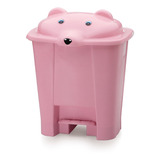 Lixeira / Cesto Cabeça De Urso Adoleta 0717.016 Rosa Meninas
