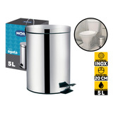 Lixeira Banheiro Pedal 5 Litros Inox