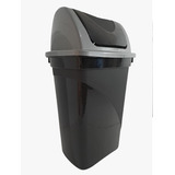 Lixeira Basculante Preta Black Steel 30litros Plástico