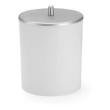 Lixeira Branca 5l Cozinha Escritório Banheiro Inox Fosco