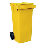 Lixeira Carrinho Coletor 120 Litros Contentor De Lixo