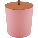 Lixeira Cesto 5 Litros Tampa Metalizada Cobre Rosé Gold
