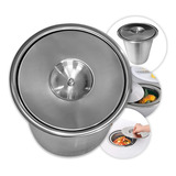 Lixeira Cesto Inox Embutir De Pia P/cozinha Escovado 5 Litro