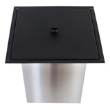 Lixeira De Embutir Quadrada Inox 5 Litros - Formi