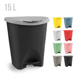 Lixeira Lixo 15 L C/ Pedal - Cozinha / Banheiro / Área Exter Cor Preto