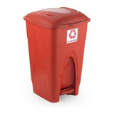Lixeira Para Reciclagem Plástico Vermelho 65