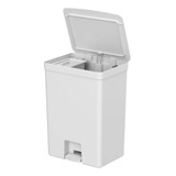 Lixeira Pedal Trium Dupla 46l Com Cesto 4 Litros Bancada Ou 