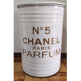 Lixeira Personalizada Tambor Tonel Decorativo Chanel