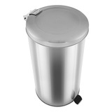 Lixeira Redonda De Pedal Aço Inox 50 Litros