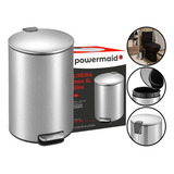 Lixeira Slim Redonda 5l Aço Inox C/ Pedal Cozinha Lavabo
