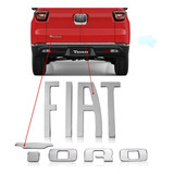 Logo Emblema Fiat Toro 2017 2018 2019 Cromado Tampa Traseira