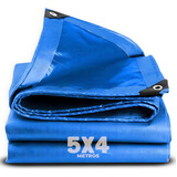 Lona 5x4 Impermeável Plastico Encerado Azul Multiuso