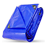 Lona 5x4 Impermeável Plastico Encerado Azul Multiuso