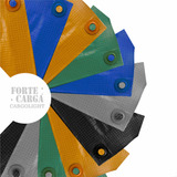 Lona Antichamas Pvc 400 Cargolight Laranja/preto 8x6