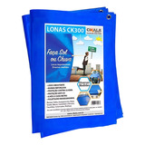 Lona Azul Ck300 Micras Cobertura Multiuso Telhado 4x3 Mt
