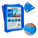 Lona Azul Ck300 Micras Cobertura Multiuso Telhado 7,5x4 Mt