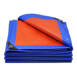 Lona Azul E Laranja Caminhão Piscina Impermeável 110gsm 5x4