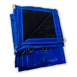 Lona Caminhão Locomotiva Emborrachada Azul 10x5 M C/ Argola